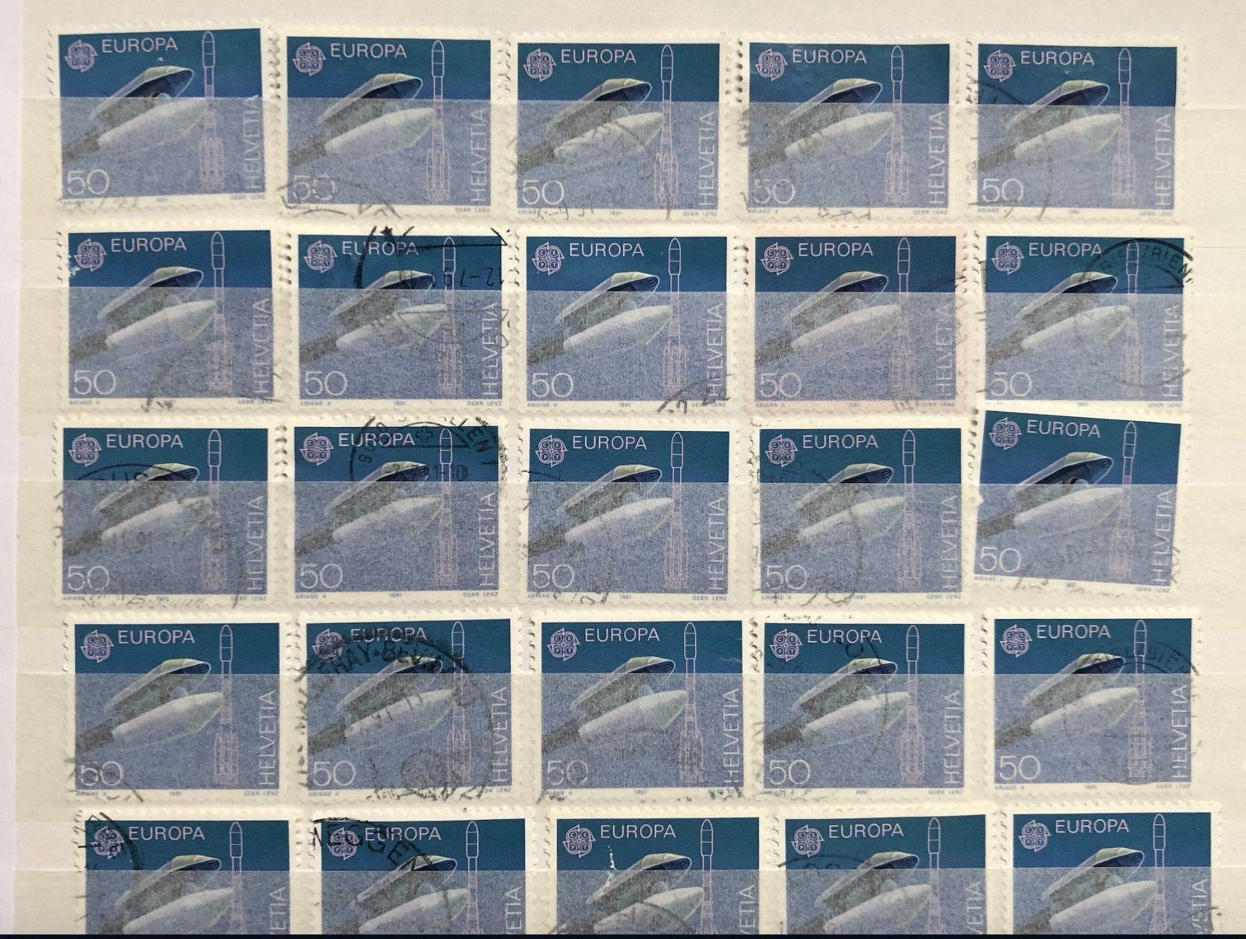 Alle Briefmarken: Nr.812 mit Stempel 45 Stück – Gebraucht aus Aarau von Billa007 1