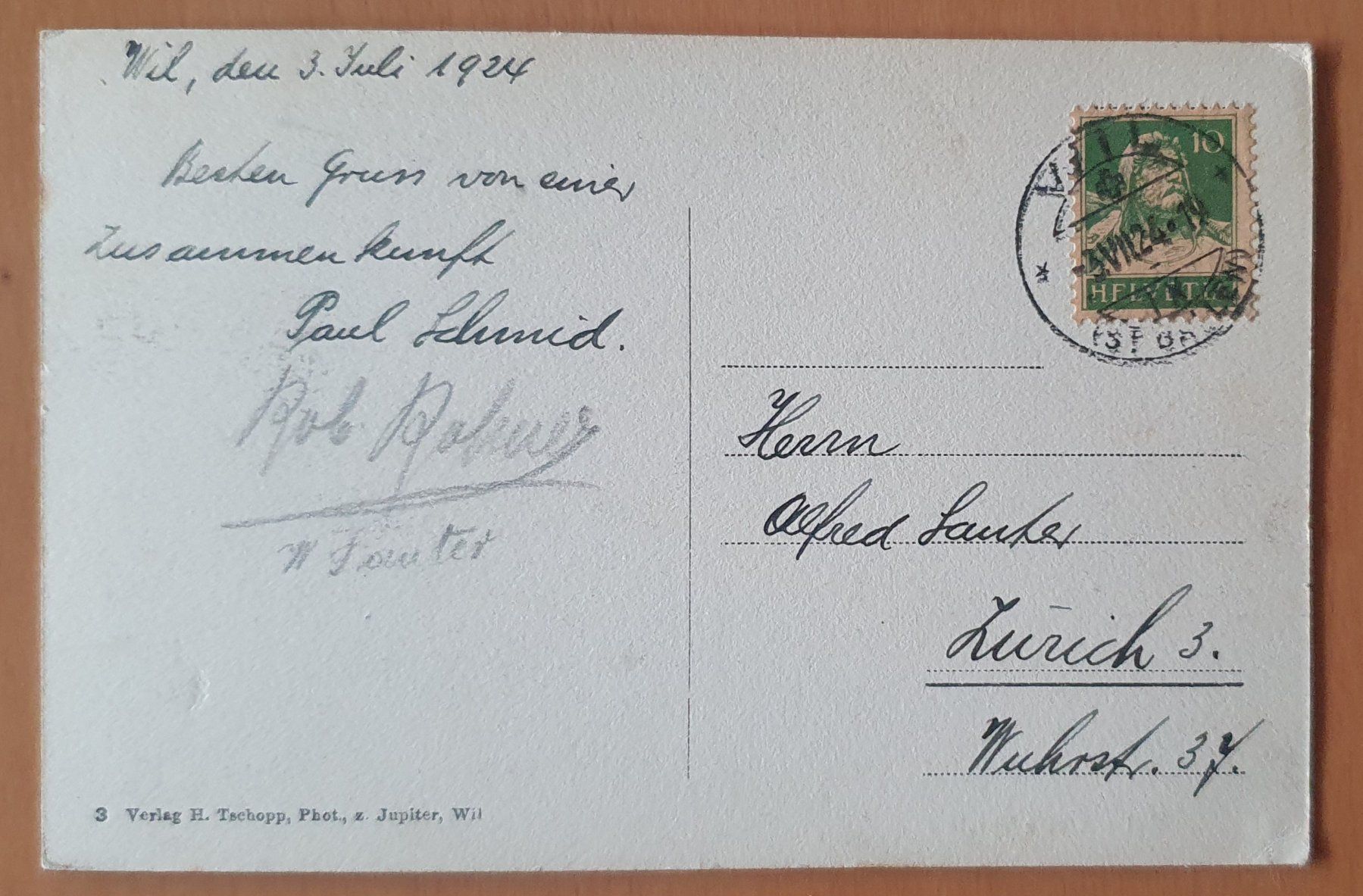 Cartoline postali: Wil 1924 - Obere Vorstadt – Usato da Kreuzlingen venduto da Rschweiz1 1