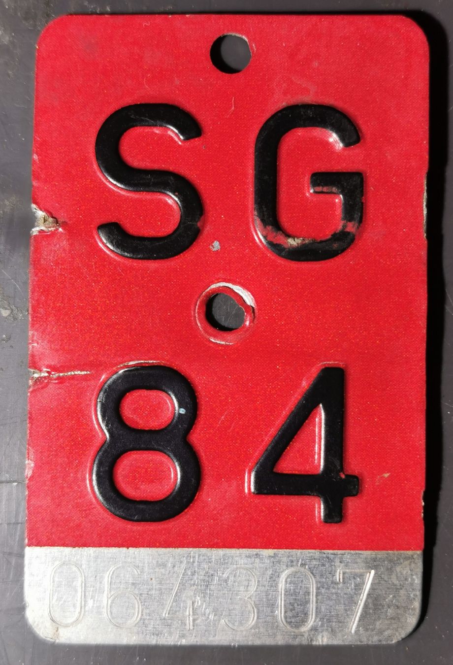 Schilder: Velonummer SG 84 – Gebraucht aus Dornach von Ihsan2