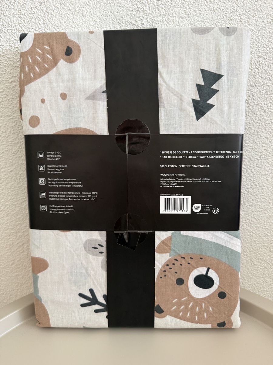 Biancheria da letto: Kinderbettwäsche Bär - Neu & originalverpackt – Nuovo e nell'imballaggio originale da Mönchaltorf venduto da RinaXK 1