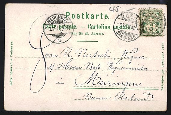 Cartoline postali: Litho Basel, Ortsansicht mit Rheinbrück – Usato da Berlin venduto da bartko-reher 1