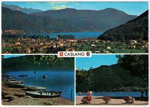 Cartoline postali: Caslano - 3 Bild AK – Usato da Binningen venduto da Mountainrider