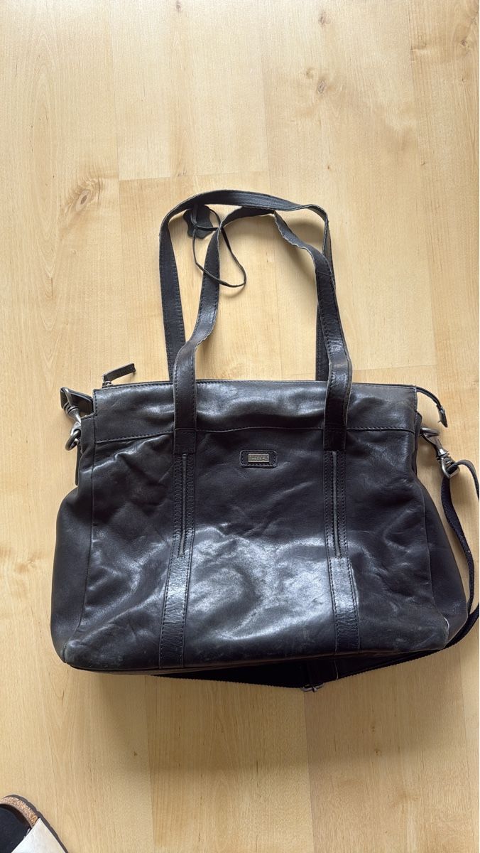 Valigie & Borse: Spike & Elegante schwarze Ledertasche/Aktentasche – Usato da Münsingen venduto da keka07