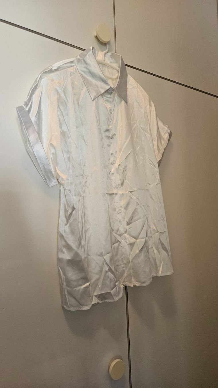 Blusen: Camicetta bianca tg.L poliestere – Gebraucht aus Melano von H-Sara