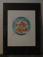 Zodiac: Fische, Origin. Aquatinte-Radierung Alfred Finsterer