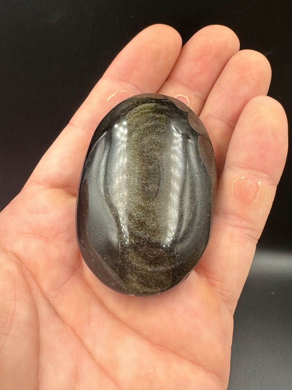Minerali & Pietre curative: Gold Obsidian Handschmeichler Heilstein – Nuovo e nell'imballaggio originale da Männedorf venduto da Handschmeichler 3