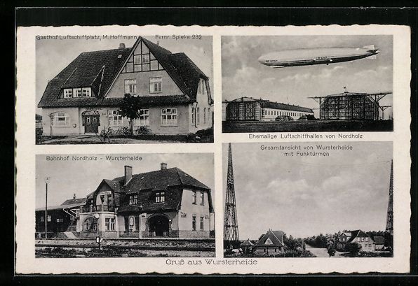 Ansichtskarten: Wursterheide, Zeppelin über der Luftsch – Gebraucht aus Berlin von bartko-reher