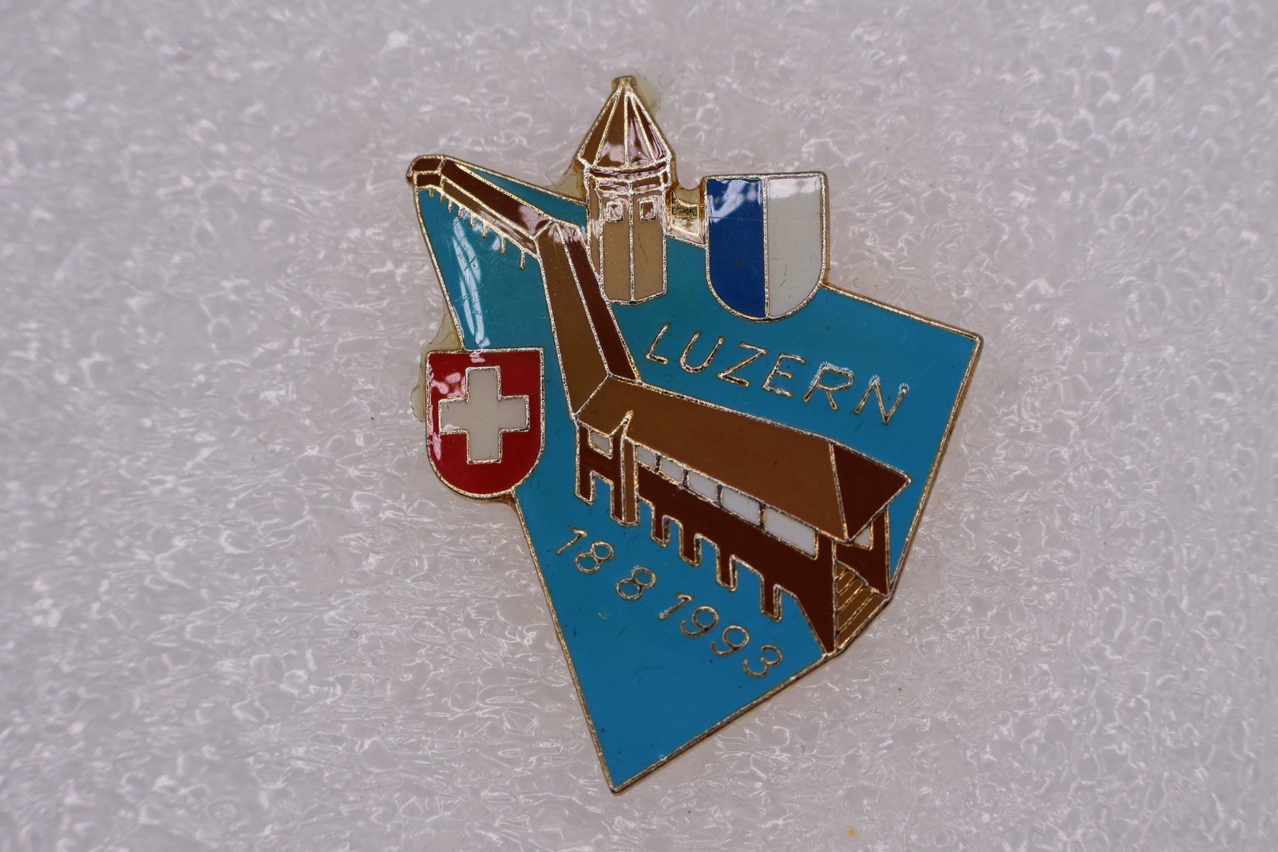 Placchette & Badge: Luzern  KAPELLBRÜCKE  18.8.1993 – Usato da Winterthur venduto da Sammleroase
