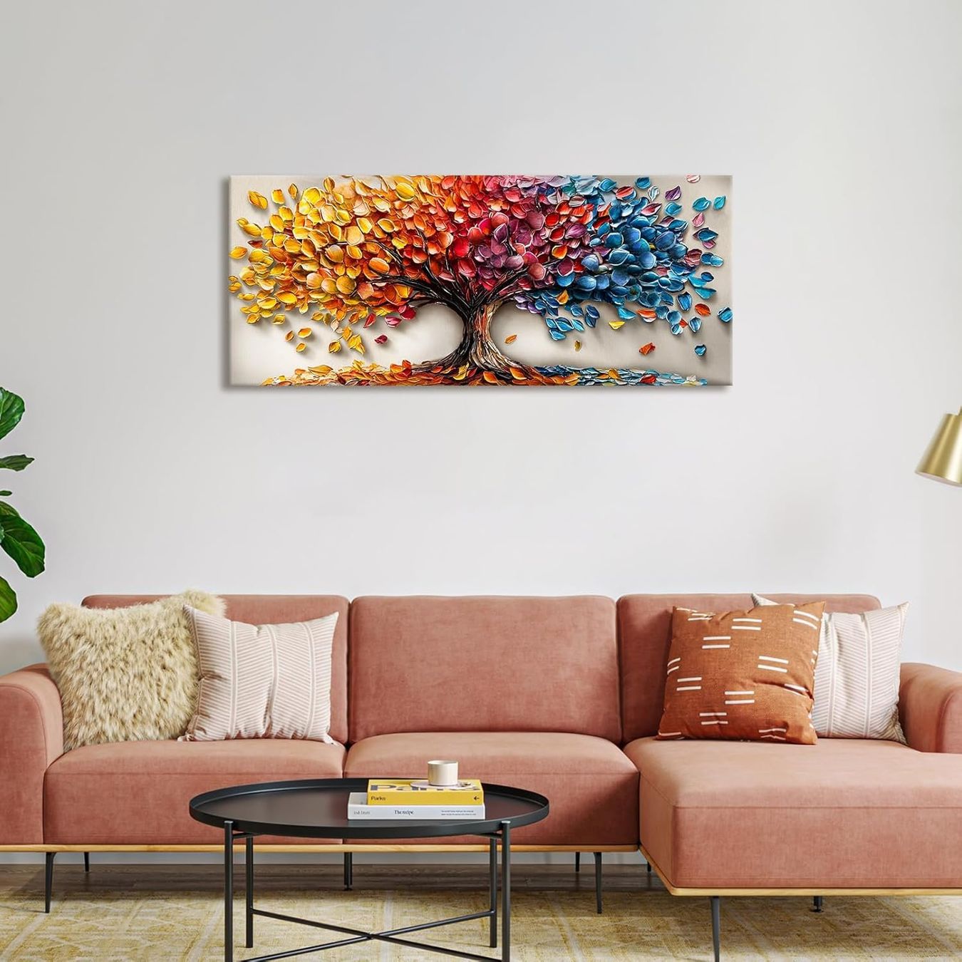 Foto & Immagini: Leinwandbild Baum des Lebens 120x50cm Bunt mit Rahmen – Nuovo e nell'imballaggio originale da Wittenbach venduto da SELVARO 1