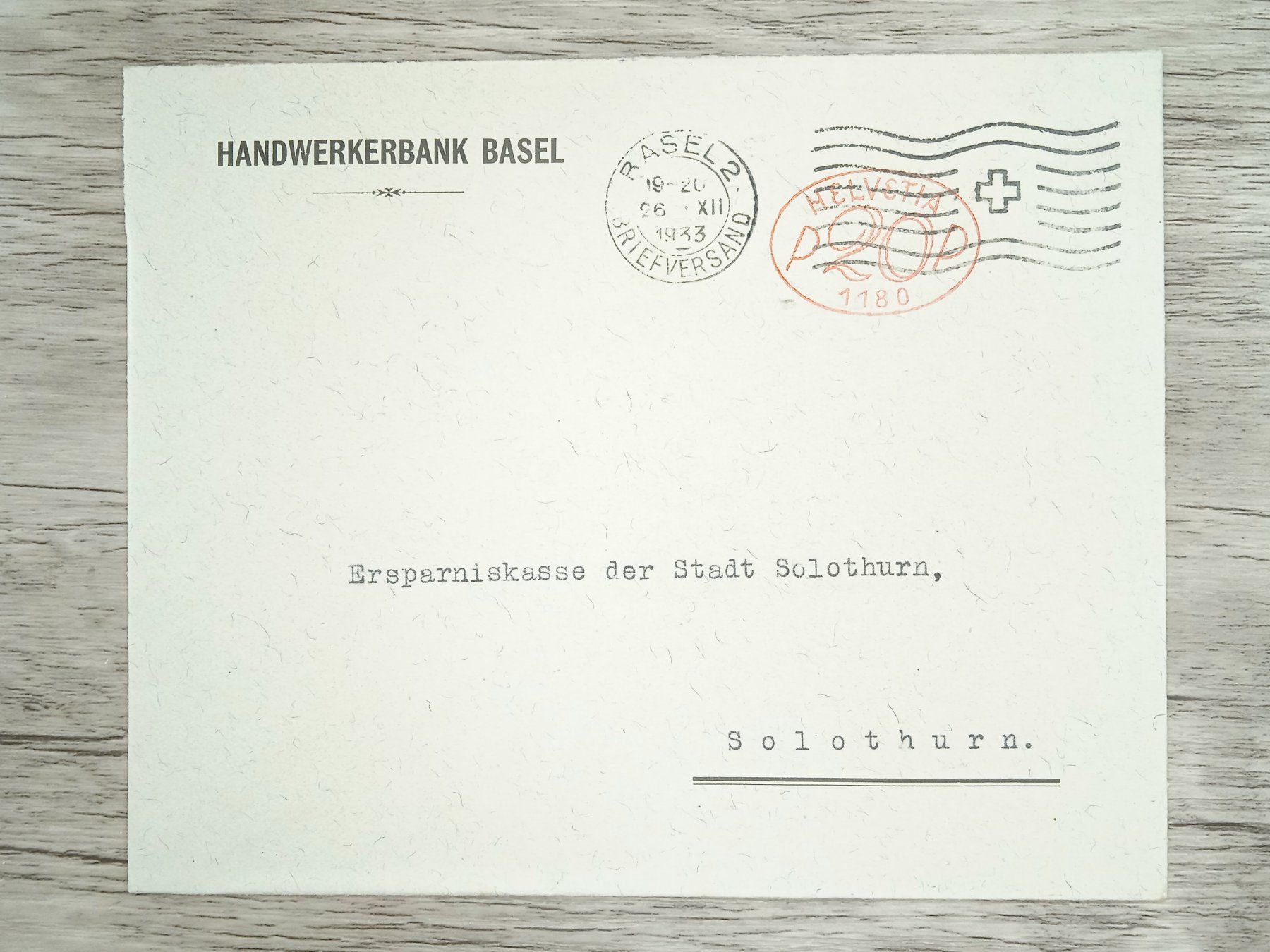 Tutti i francobolli: TR82 Enveloppe + Timbre Suisse 1933 – Usato da Cousset venduto da Patrick_Collections