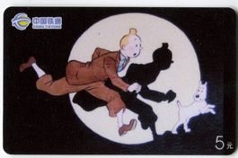 Telefonkarte "Tintin".