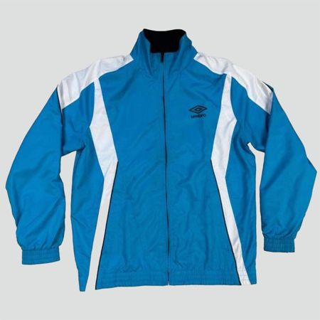 Umbro Vintage raincoat/ regenjacke hellblau wasserdicht