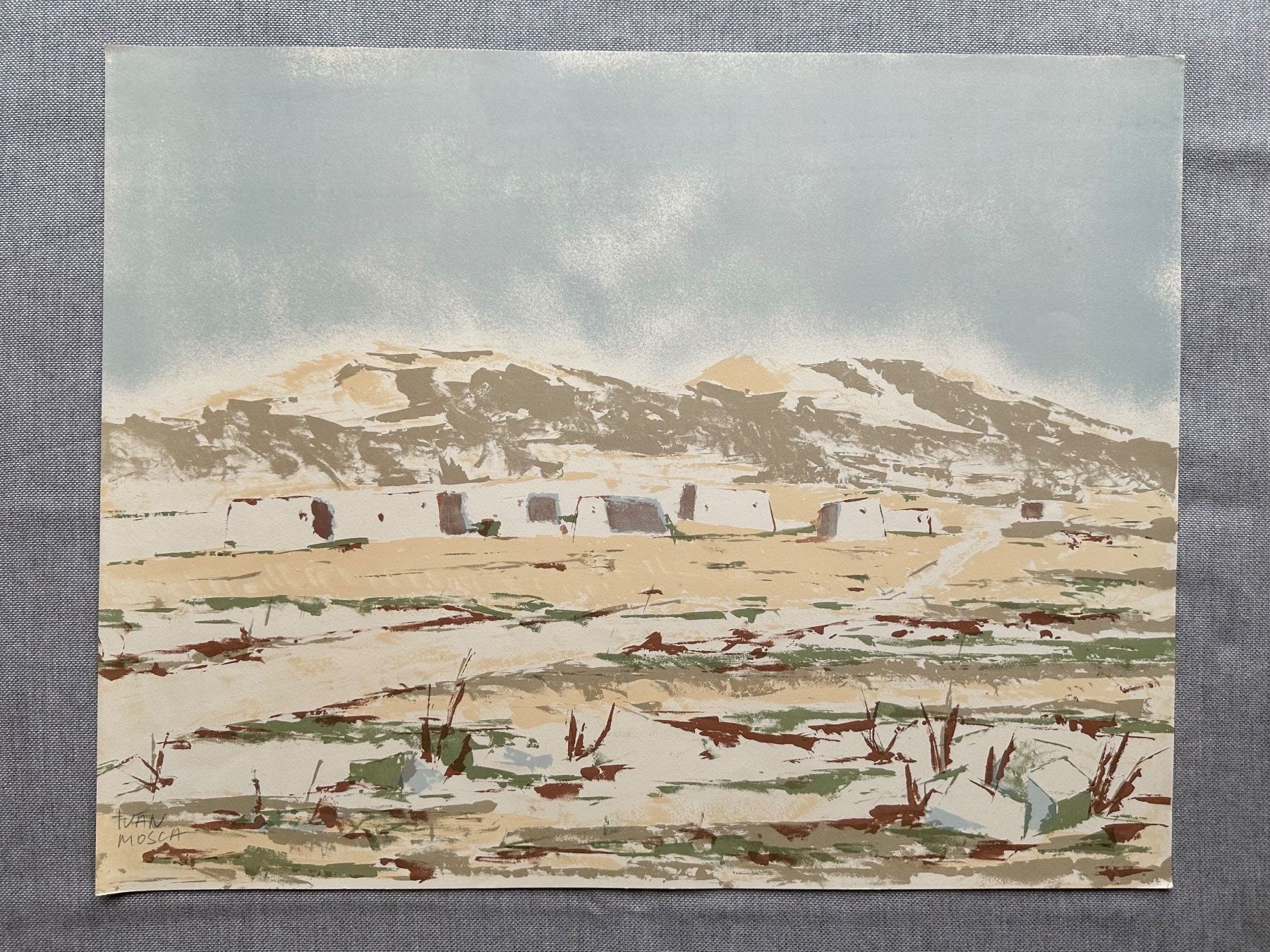 Grafica & Litografie: Lithographie IVAN MOSCA, Landschaft,  handsigniert – Usato da Wallisellen venduto da Flieder009
