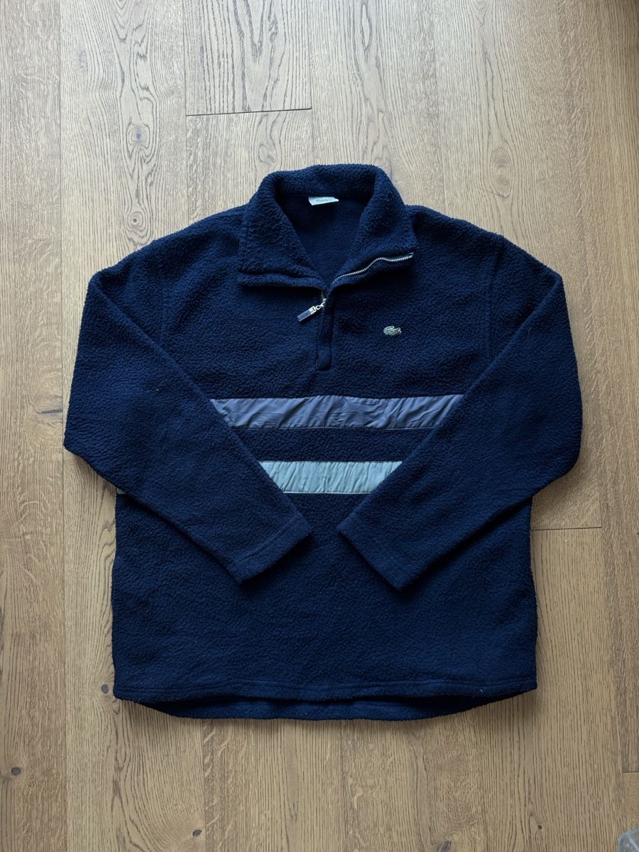 Lacoste Maglioni & Felpe: Lacoste Fleece Pullover blau mit Reissverschluss – Usato da Zermatt venduto da vintagezermatt