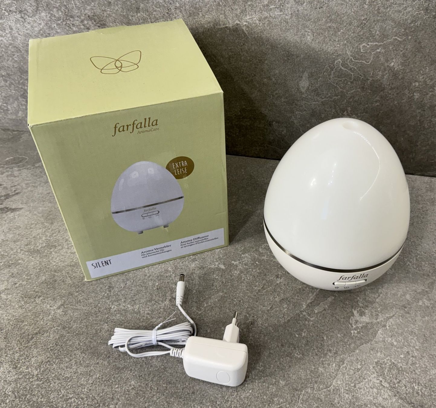 Farfalla Duftöldiffusoren: Farfalla Aroma-Vernebler Silent weiss ... – Neu und originalverpackt aus Chur von Papageibarsch77 2