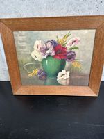 Ancienne Peinture  fotde Fleurs Encadrée, Signée J. Chavanne