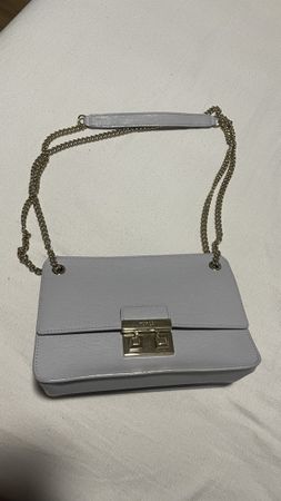 Furla genuine leather shoulder bag baby blue