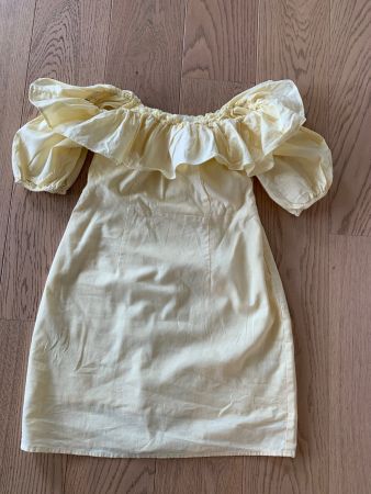 Gelbes Kleid Damen Gr. 36 Leinen