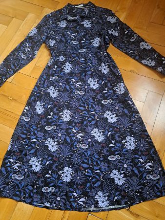 CECIL Blusenkleid Herbst Midi Kleid Viskose Gr. S Neu