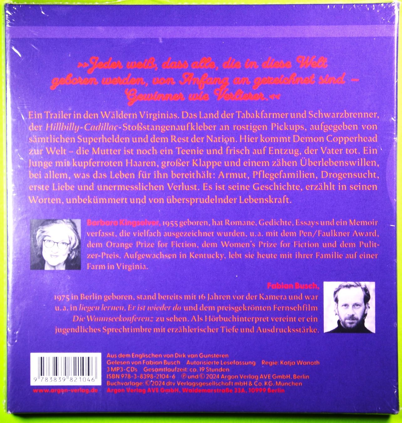 Livres audio: BARBARA KINGSOLVER / DEMON COPPERHEAD / NEU ORIGINALVERPACKT – Neuf avec emballage d'origine à Luzern par piro12 1