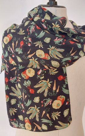 Seidenfoulard Motiv Gemüse