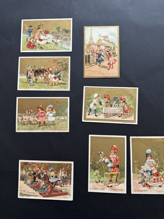 Lot De 60 Chromos Publicitaires Anciens - Images Mode, Magasins, Pub - Vers 1900