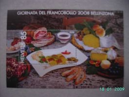 2008 Tag der Briefmarke Bellinzona Block Postfrisch Neu