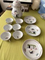 Kaffeegeschirr Service 14 Teile mit Bildmotiv guter Zustand