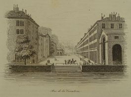 GENF, GENÈVE RUE DE LA CORRATERIE, STAHLSTICH 1836