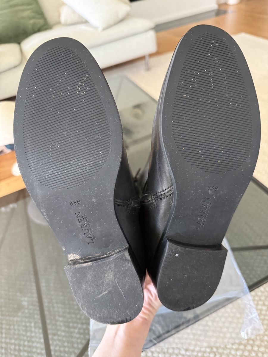 Ralph Lauren Scarpe da donna: Ralph Lauren Black Leather Boots size 39.5-40 – Usato da Kilchberg venduto da anloufra 8