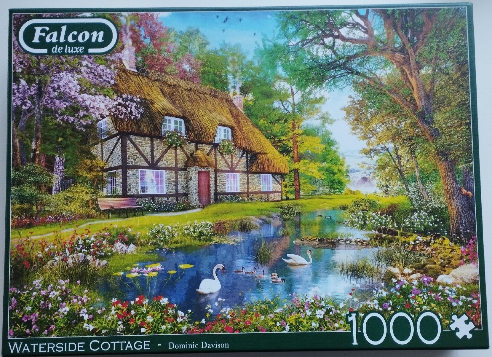 Puzzle: 1000 Puzzle Falcon de Luxe, Waterside Cottage, D. Davison – Nuovo (secondo la descrizione) da Obernau venduto da stimeroli