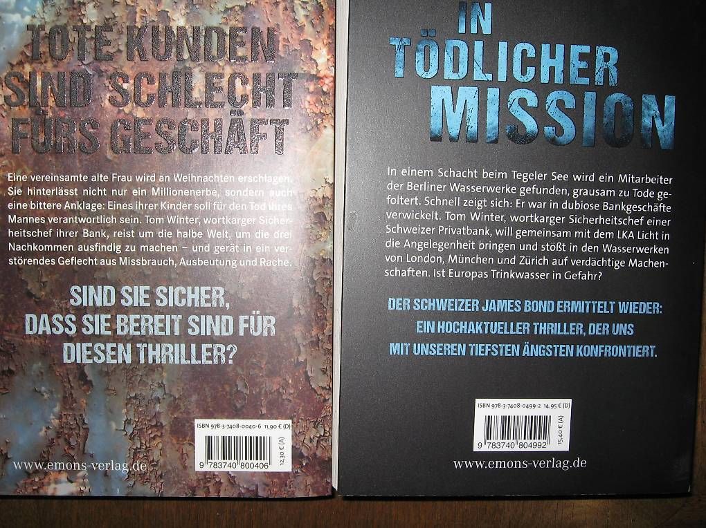Libri: 2 x Thriller Peter Beck – Usato da Zürich venduto da Biker612 1