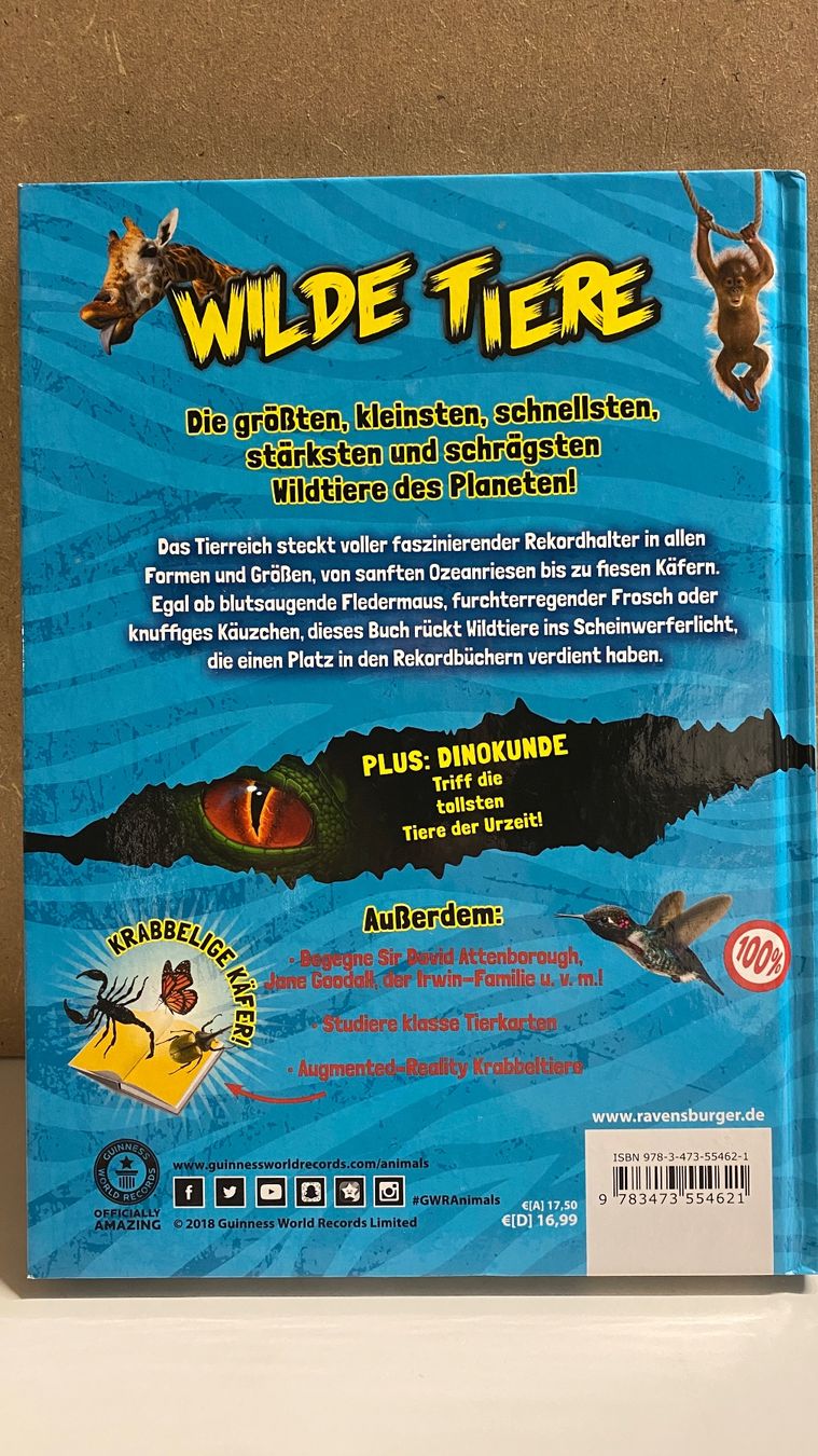 Libri: Guinness World Records - Wilde Tiere – Usato da Dussnang venduto da trooper479 1