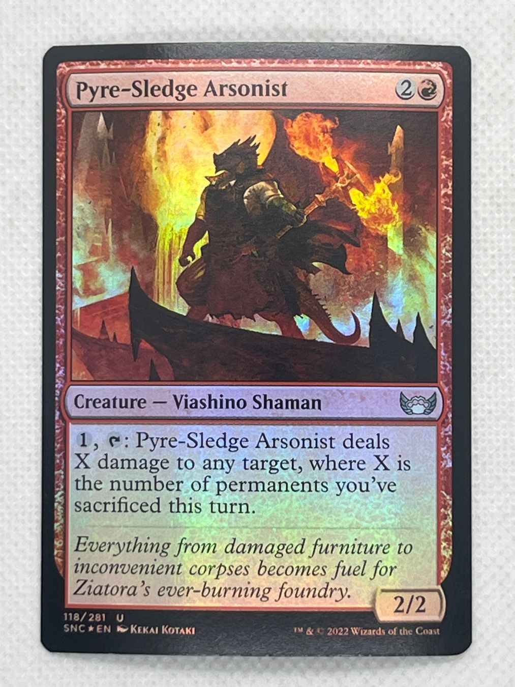 Magic The Gathering Carte collezionabili: MTG Pyre-Sledge Arsonist SNC 118 Englisch Foil Uncommon – Usato da Hinterkappelen venduto da Kim1992