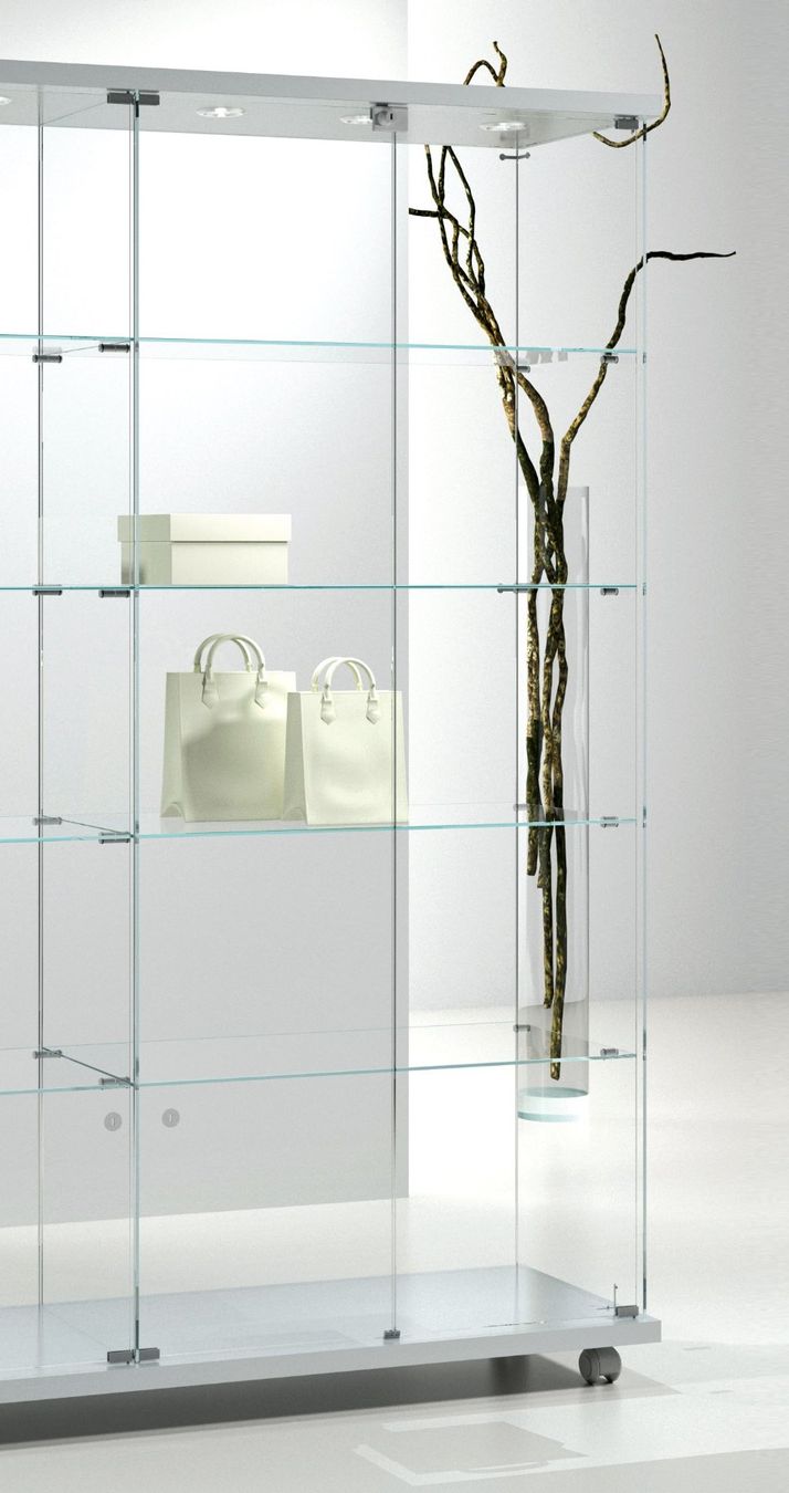 Vetrine: Glasvitrine, Silber,Kirsch&Wenge,LED B.157cmxT.40cmxH.181cm – Nuovo e nell'imballaggio originale da Kriens venduto da GCgestaltung.17 5