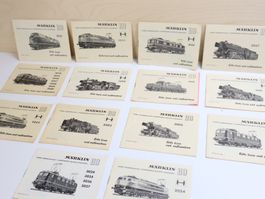 Märklin 14 x Lok Anleitung/Beschreibung H0 1960er - Selten