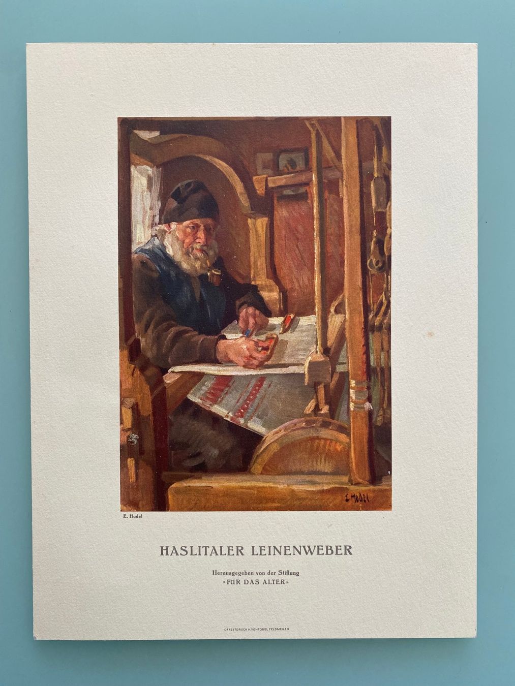 Foto & Immagini: Offsetdruck "Haslitaler Leinenweber" E. Hodel – Usato da Safenwil venduto da Thoren196168