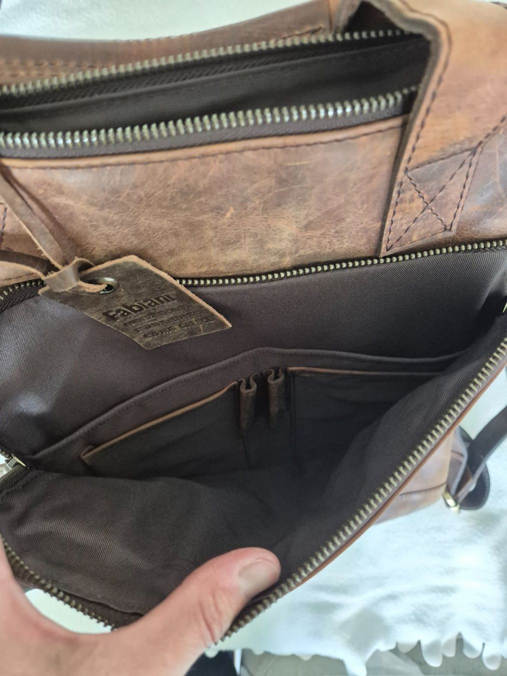 Zaini: Echte Leder Rucksack, braun, neu – Usato da Brugg AG venduto da manuela_schatzmann 3
