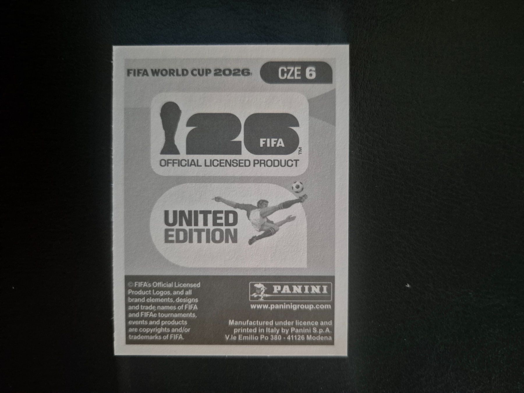 Panini Carte collezionabili: Panini WM 26 CZE 6 – Nuovo (secondo la descrizione) da Rorschacherberg venduto da AJ3108 1