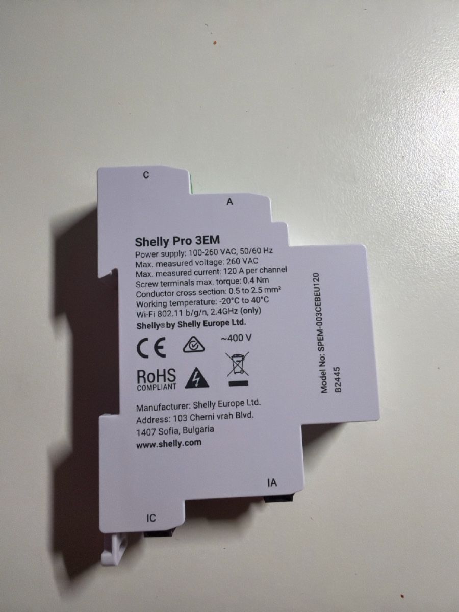 Shelly Componenti elettronici: Shelly Pro 3EM Three Phase Energy Meter DIN Rail New – Nuovo (secondo la descrizione) da Auw venduto da 0pen5pace 5