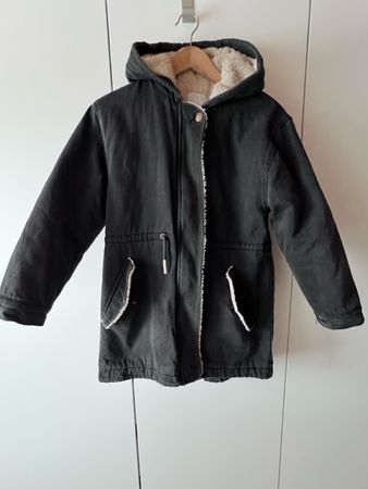 Warme Winterjacke mit Teddyfutter, Gr. 164 Zara