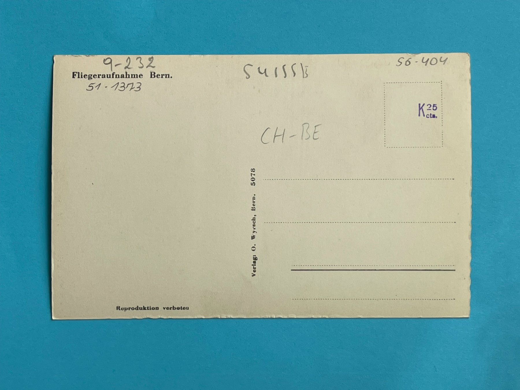 Cartoline postali: Flugaufnahme Bern – Usato da Steg VS venduto da _vinci_ 1