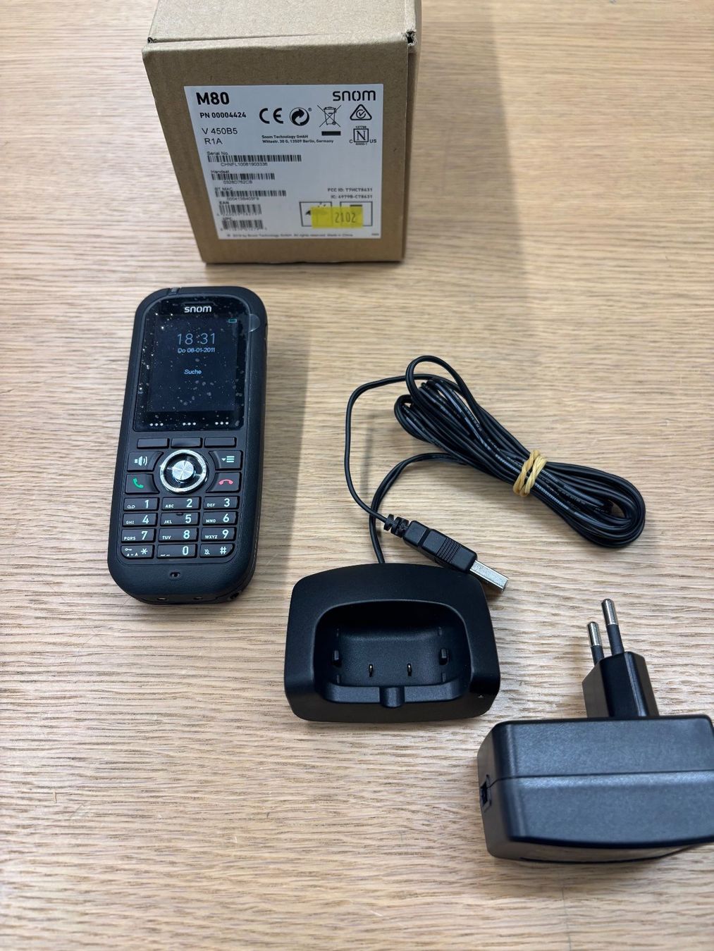 Snom Telefone: Snom M80 DECT Mobilteil mit Ladeschale & OVP – neuwertig – Neu und originalverpackt aus Dielsdorf von Duc_74