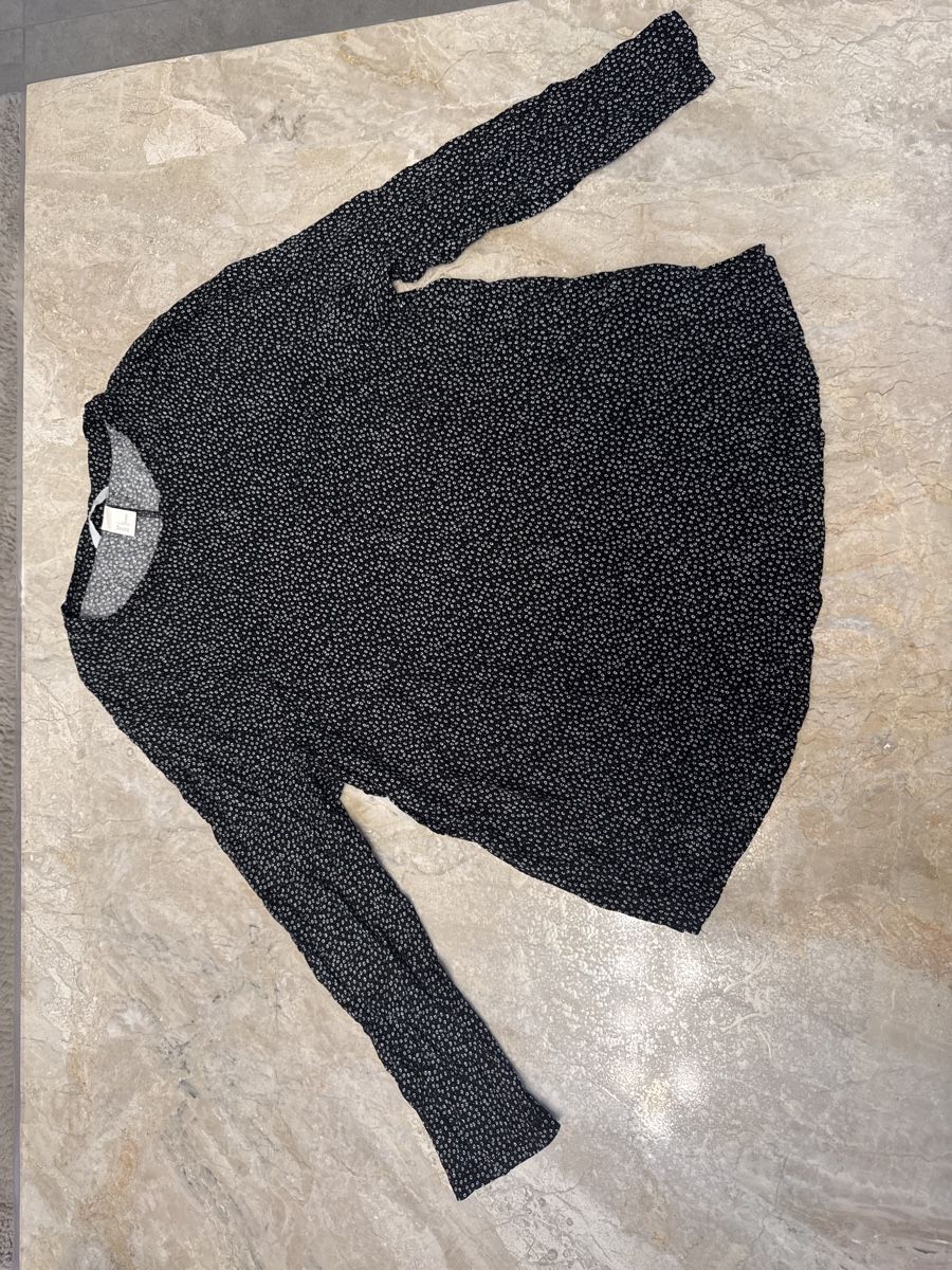 H&M Camicette: H&M Bluse, Gr. L, Schwarz mit Muster – Usato da Elsau venduto da shoppa2