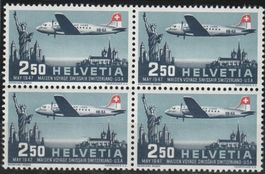 Pro Aero 1974, Sondermarke im postfrischen Viererblock