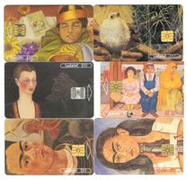 6 Telefonkarten Mexiko Serie 30, Pinturas de Frida Kahlo