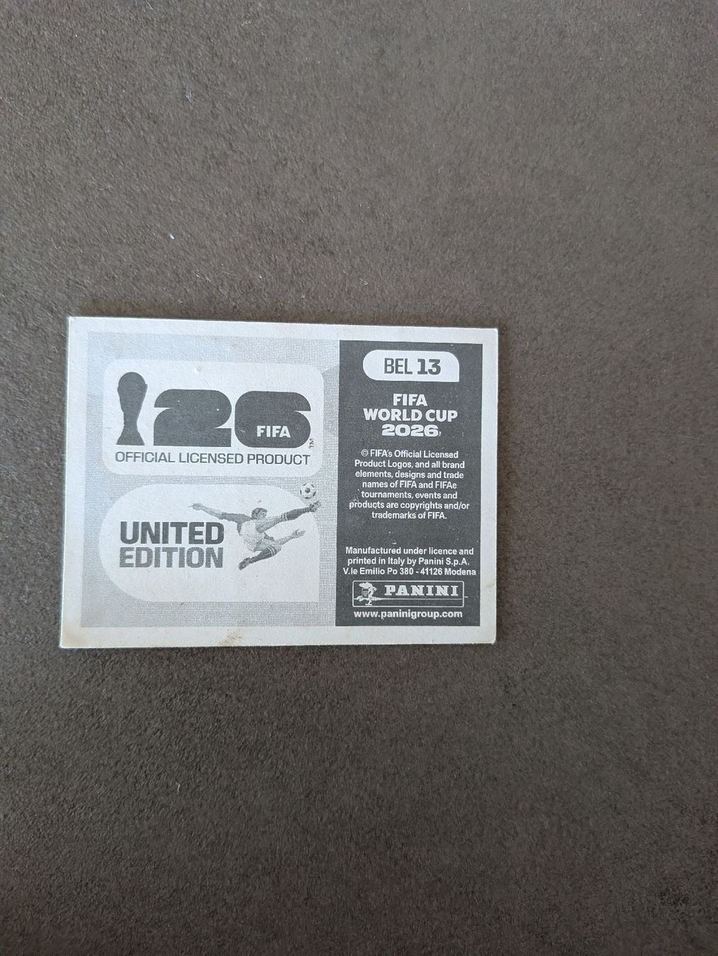 Panini Sammelbilder & Trading cards: Panini Bild BEL 13 – Neu (gemäss Beschreibung) aus Eschenbach SG von SanFranciscoCalifornia 1