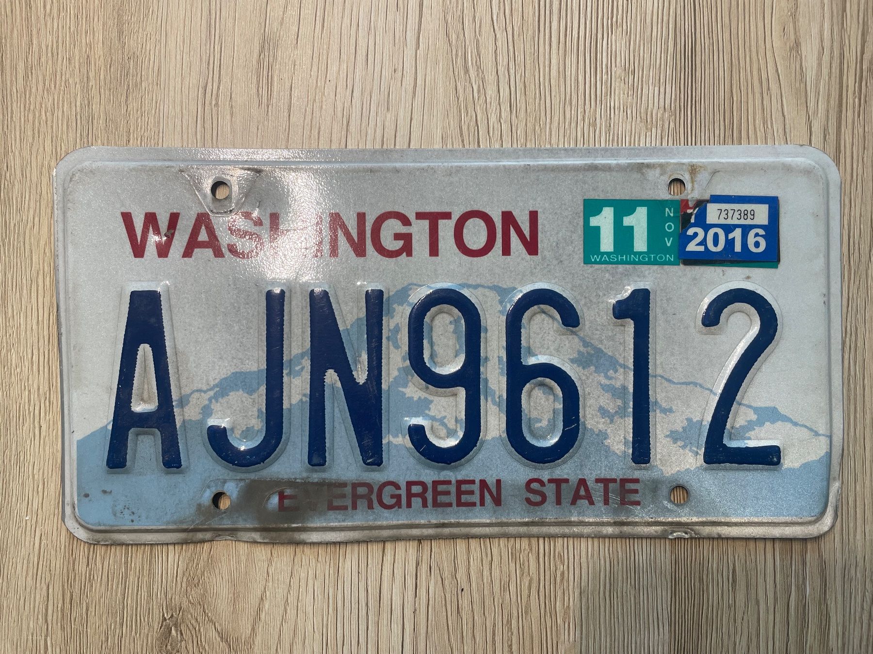 Insegne: Kontrollschild USA Washington – Usato da Wittenbach venduto da laco1213