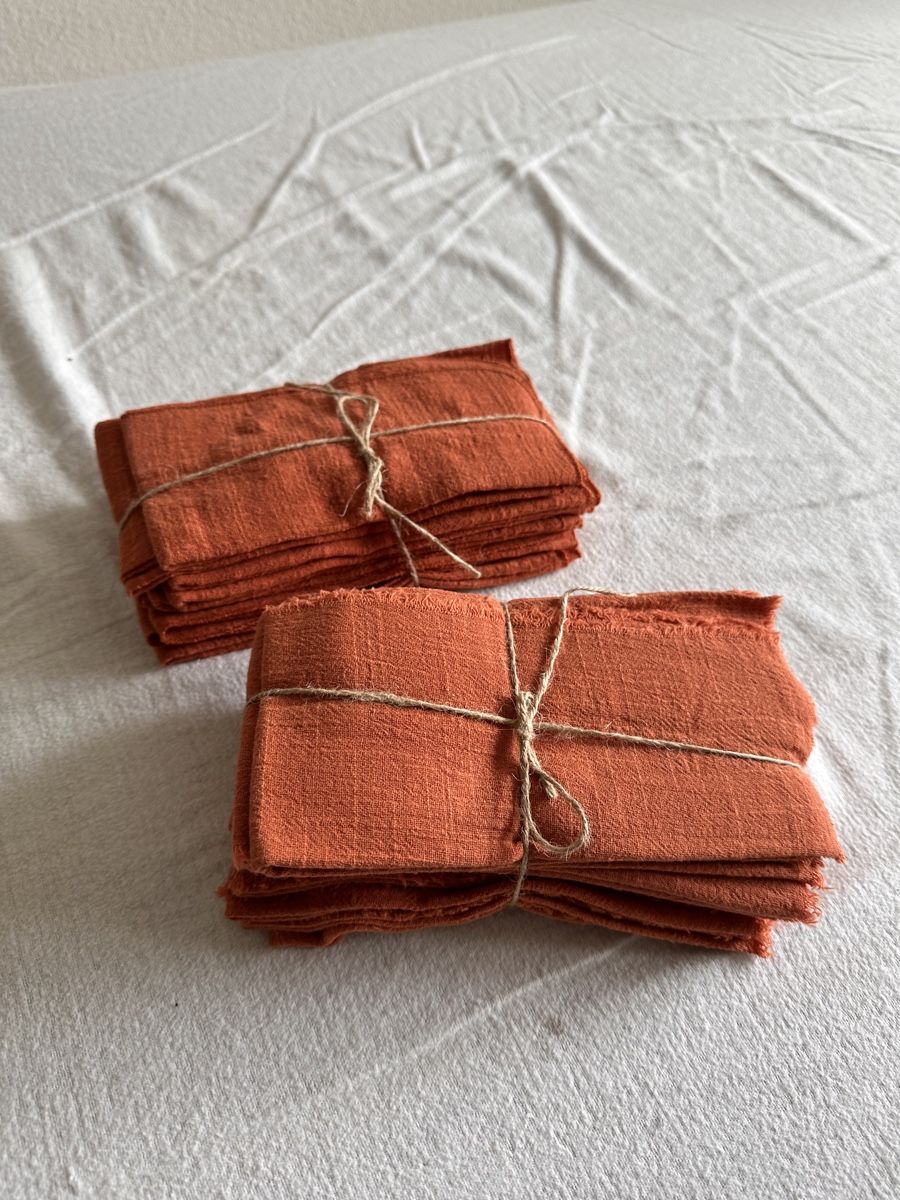 Serviettes: Serviettenset terracotta Baumwolle 91 Stk. – D'occasion à Dübendorf par baltistar