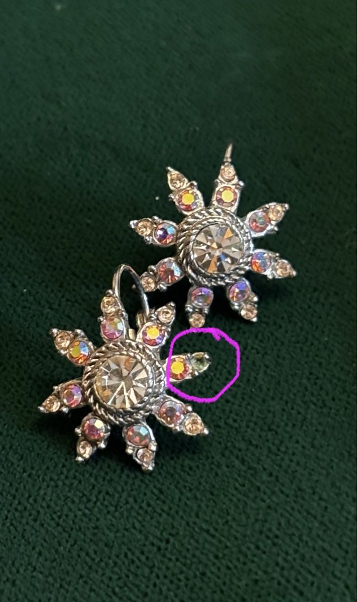 Orecchini pendenti & Orecchini a lobo: 2 Paar Ohrringe Strass pink rosa Modeschmuck – Usato da Basel venduto da diewebmeisterin 1